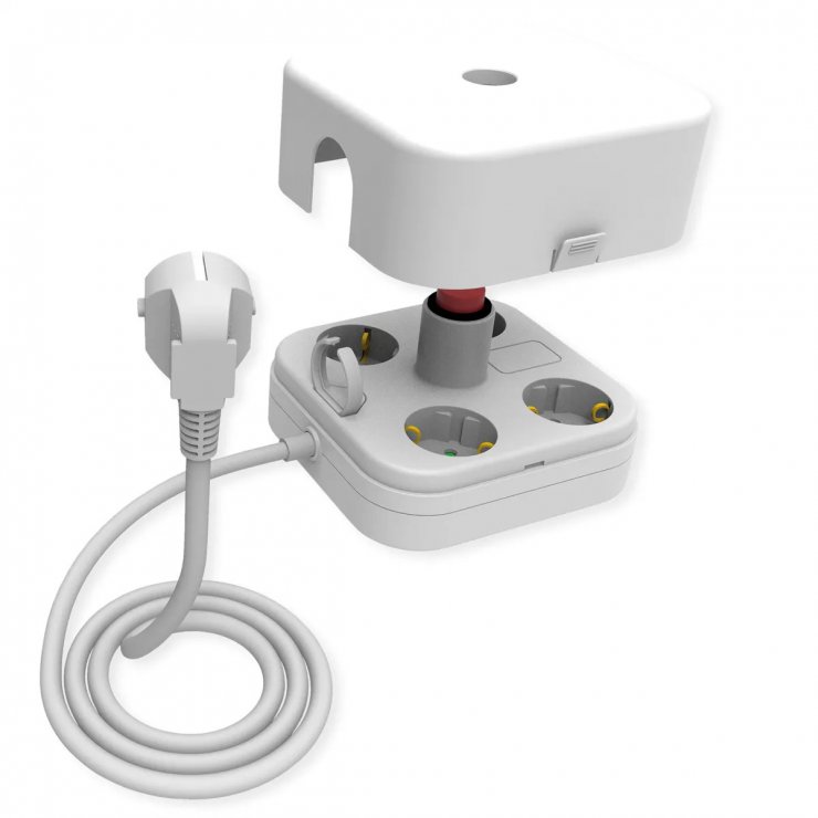 Imagine Prelungitor Schuko cu 4 prize Switch ON/OFF 1.5m + carcasa Alb, Value 19.99.0973