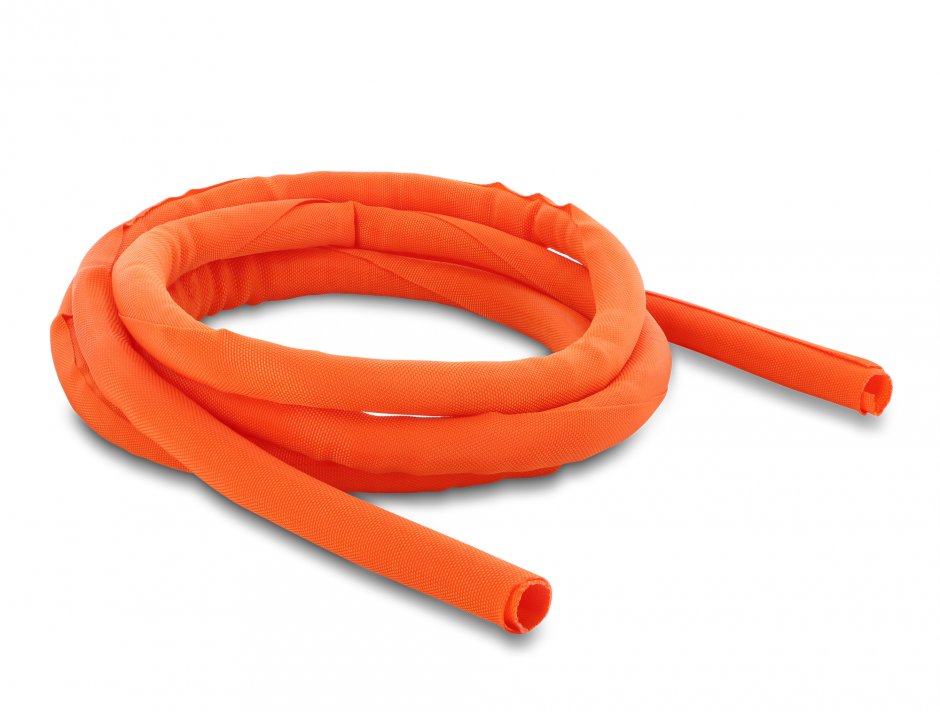 Imagine Plasa pentru organizarea cablurilor self-closing 2m x 19mm Orange, Delock 19019