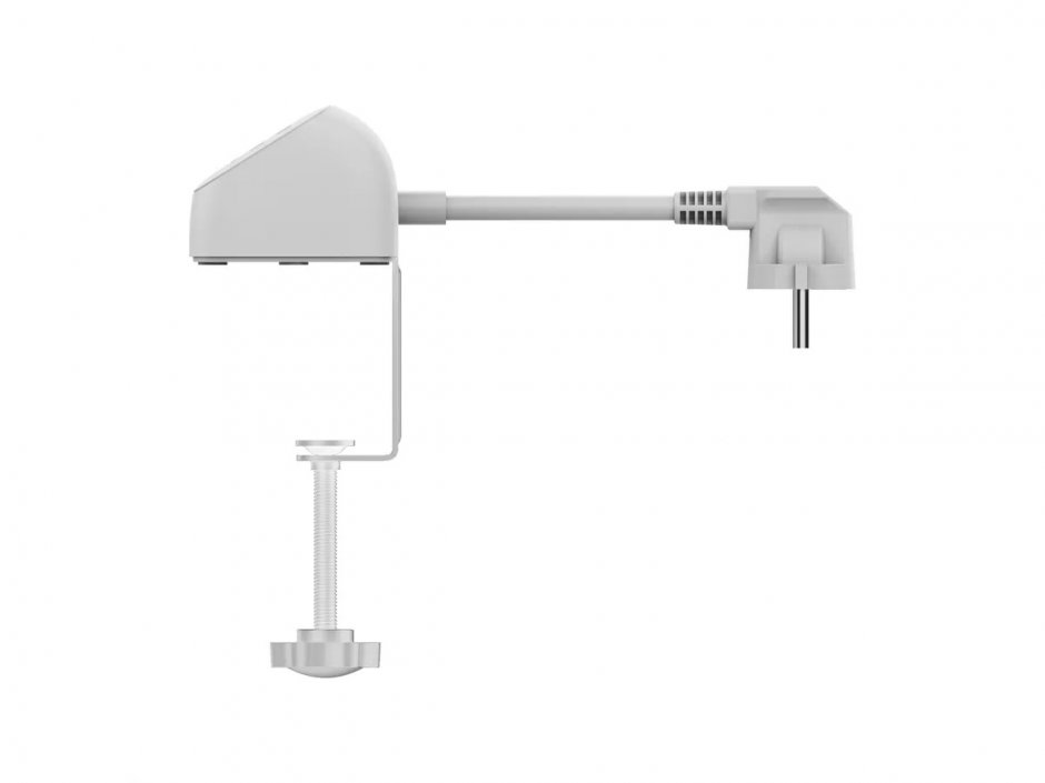 Imagine Prelungitor cu 3 x Schuko + 1 x USB-C + 2 x USB-A 1.5m Alb montare birou, Value 19.99.1034