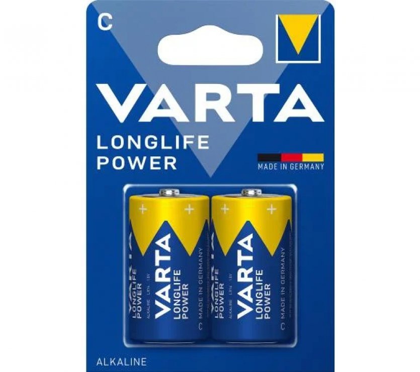 Imagine Set 2 bucati baterii alcaline Longlife Power tip C/LR14, Varta