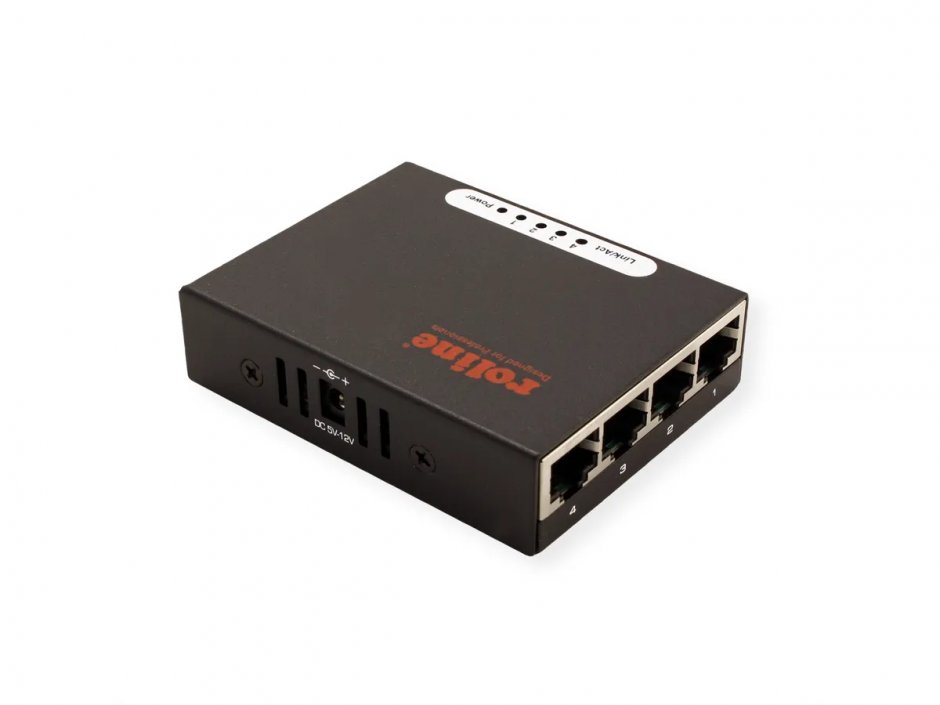 Imagine Switch Ethernet 4 porturi Gigabit, Roline 21.14.3514
