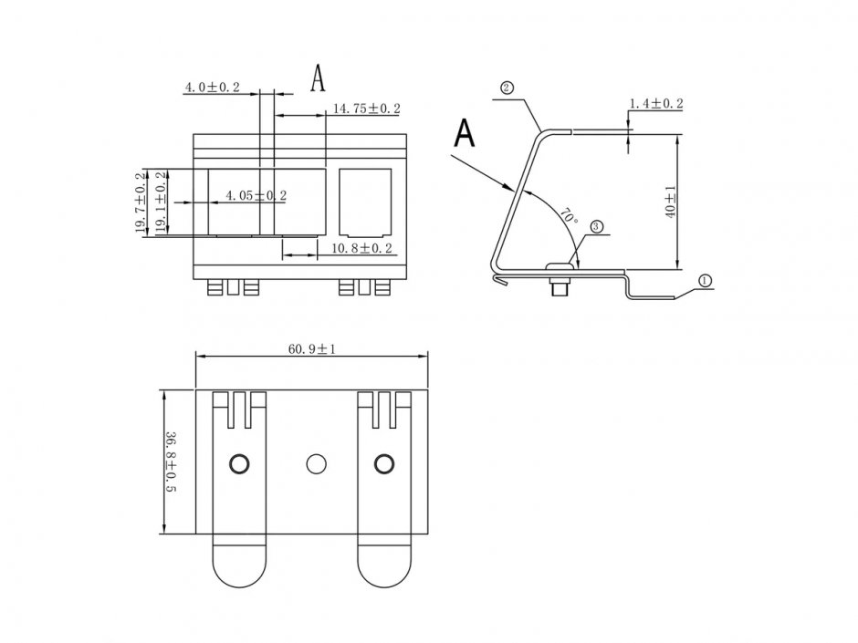 Imagine Adaptor DIN Rail pentru 3 x keystone, Value 21.99.3010