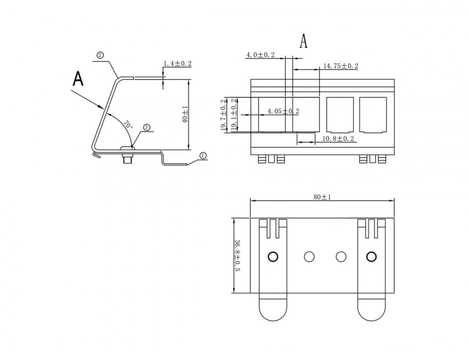 Imagine Adaptor DIN Rail pentru 4 x keystone, Value 21.99.3011