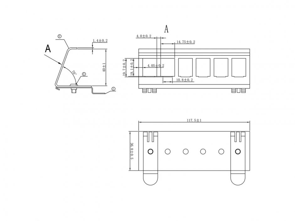 Imagine Adaptor DIN Rail pentru 6 x keystone, Value 21.99.3012