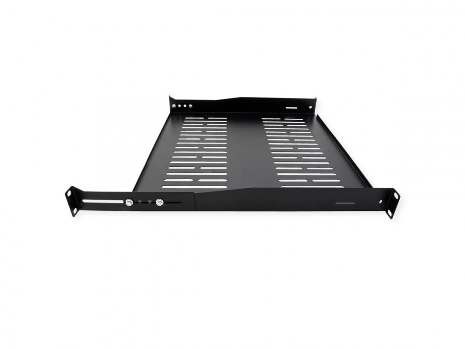 Imagine Sertar fix 440x400mm, max. 25kg 1U pentru cabinet 19" Negru, Value 26.99.0430