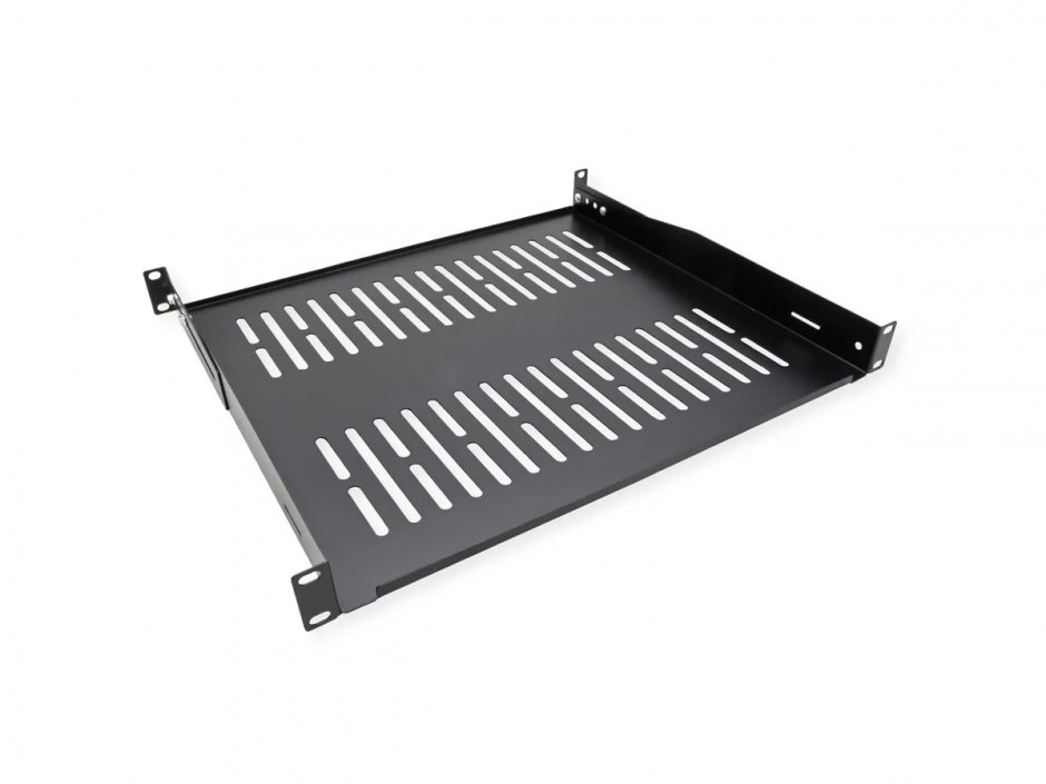 Imagine Sertar fix 440x400mm, max. 25kg 1U pentru cabinet 19" Negru, Value 26.99.0430