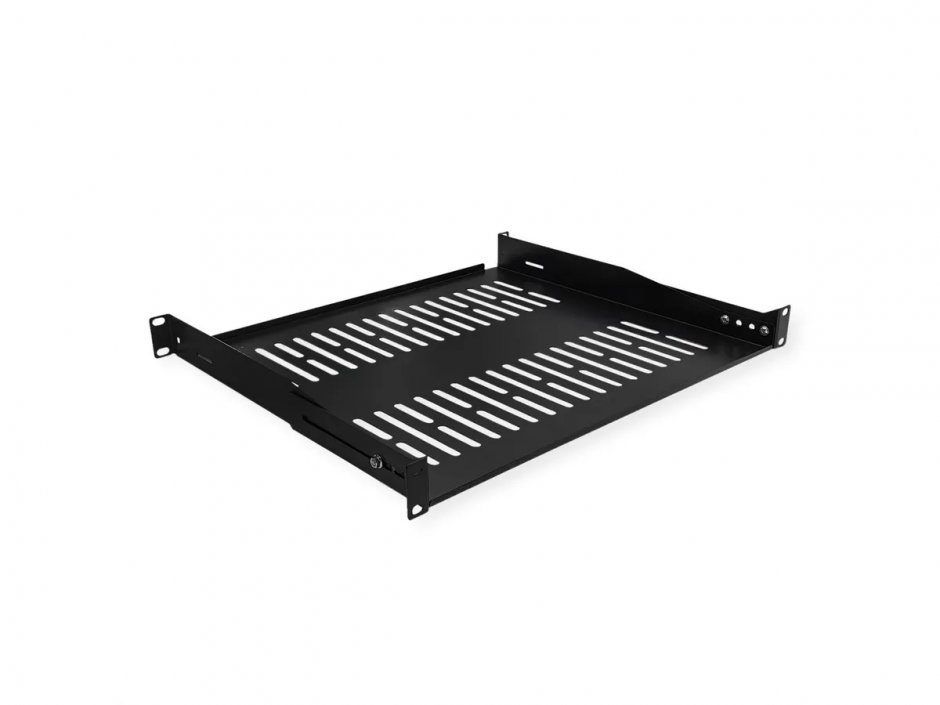Imagine Sertar fix 440x400mm, max. 25kg 1U pentru cabinet 19" Negru, Value 26.99.0430