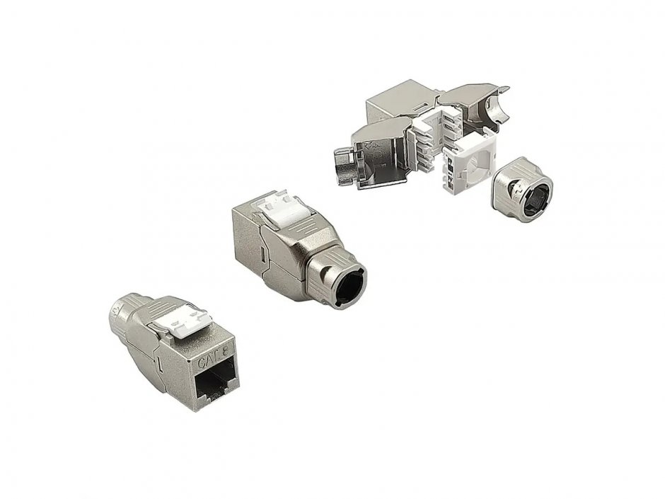 Imagine Keystone RJ45 Cat.8.1 ecranata tool free Slim, Roline 26.11.0382