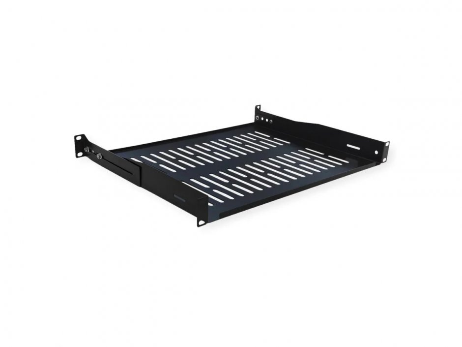 Imagine Sertar fix 440x350mm, max. 25kg 1U pentru cabinet 19" Negru, Value 26.99.0429