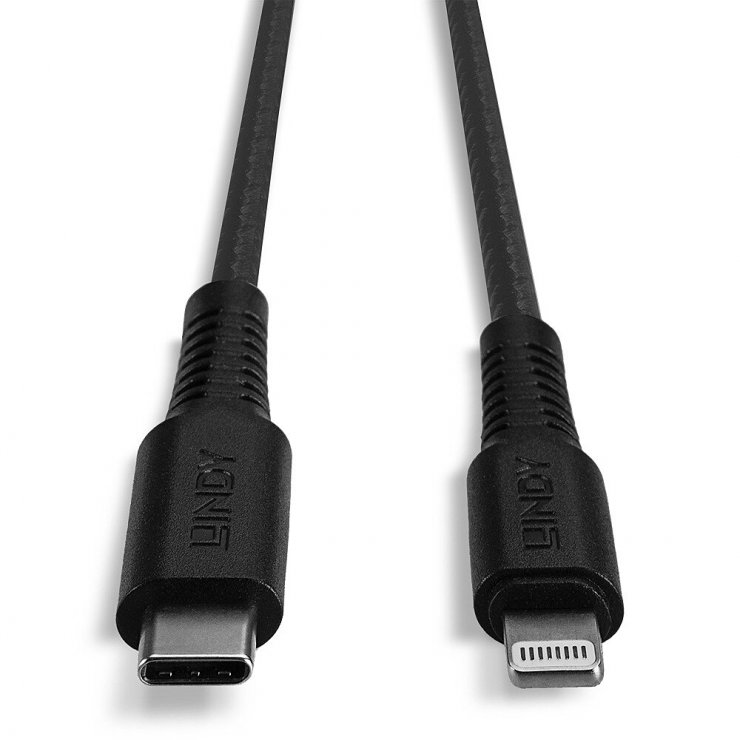 Imagine Cablu USB type C la Lightning T-T 0.5m rezistent, Lindy L31285