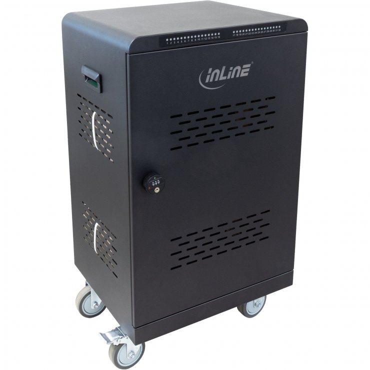 Imagine Statie de incarcare cabinet/incarcator priza 32 x USB-C 2000W PD3/QC5, InLine IL31516E