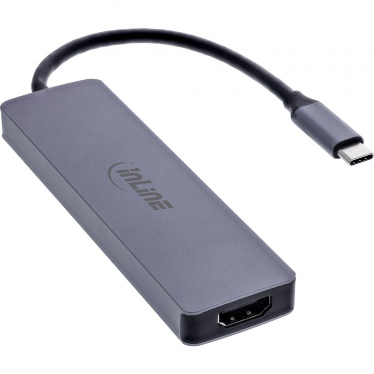 Imagine Docking station USB type C la HDMI 4K60Hz + 3 x USB-A + USB-C PD 100W, InLine IL33271A