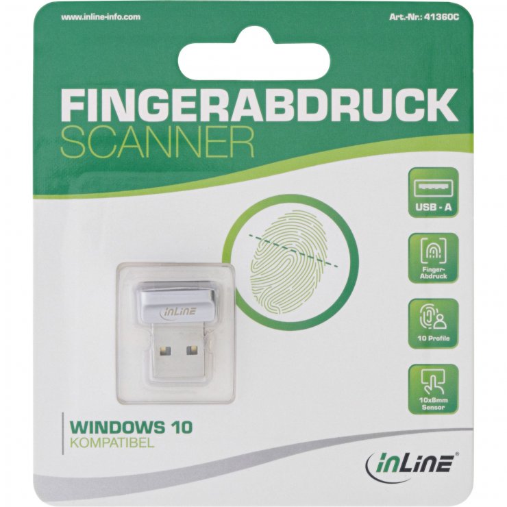 Imagine Cititor amprenta USB-A, InLine IL41360C