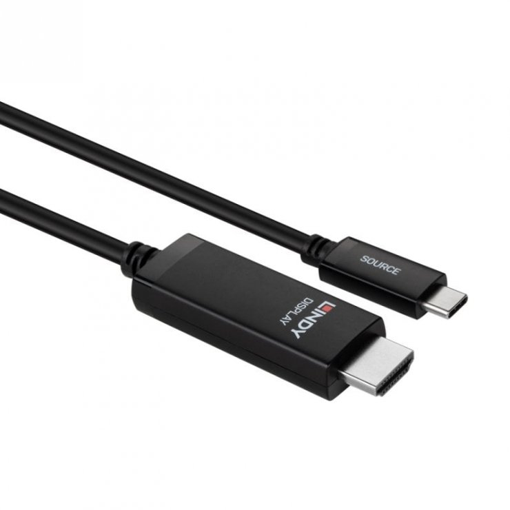 Imagine Cablu USB Type C la HDMI 8K60Hz/4K144Hz T-T 3m, Lindy L43435