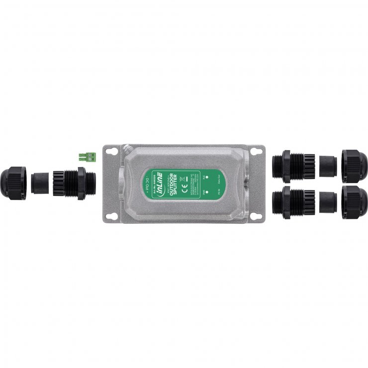 Imagine Splitter PoE++ IK10 60W/12V 1 Gb/s pentru exterior IP67, InLine IL44432G