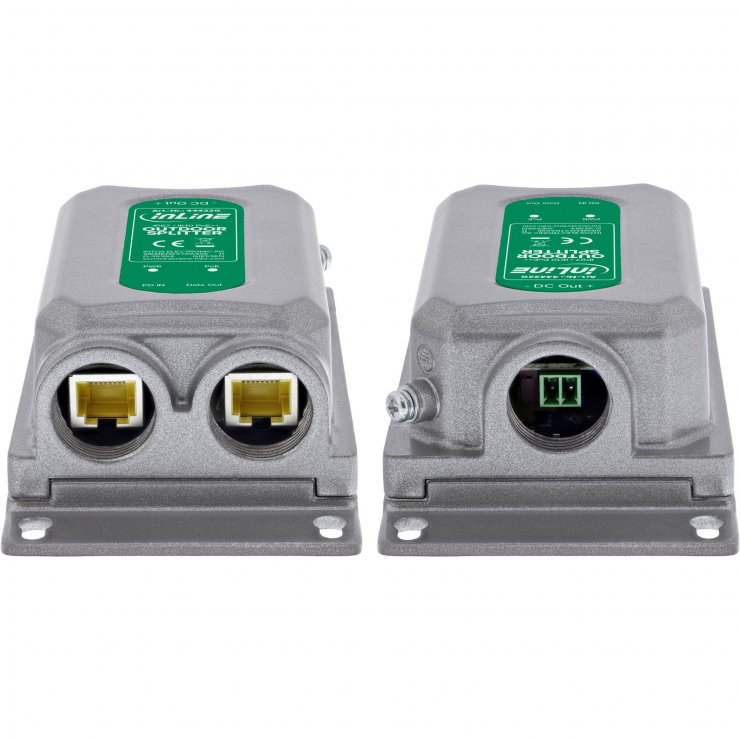 Imagine Splitter PoE++ IK10 60W/12V 1 Gb/s pentru exterior IP67, InLine IL44432G