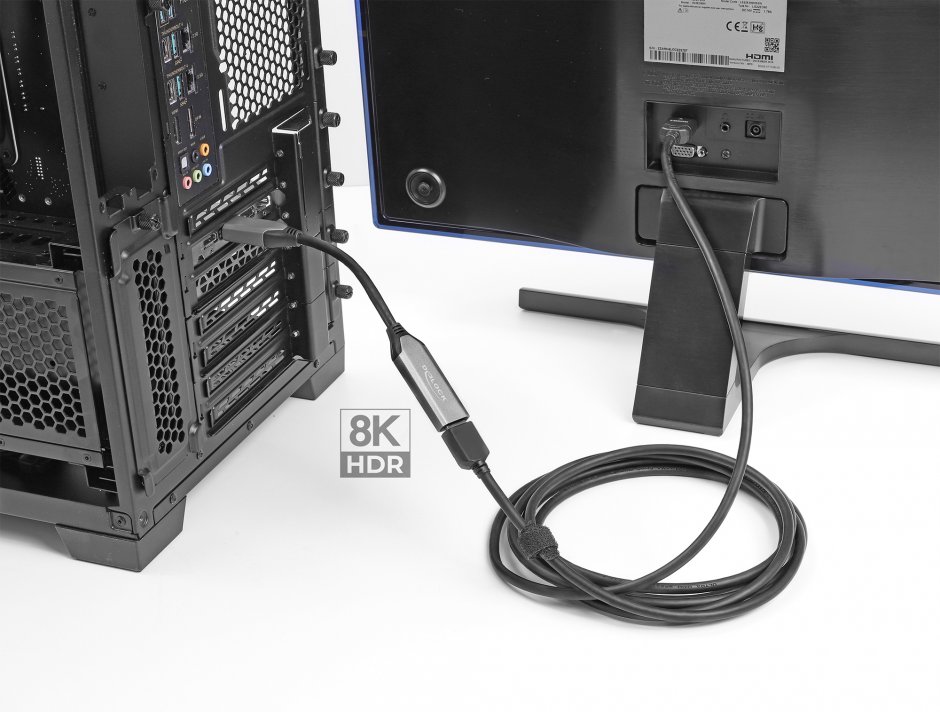 Imagine Adaptor Activ DisplayPort la HDMI T-M 8K60Hz cu HDR, Delock 64366