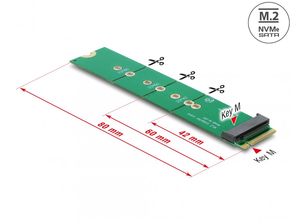 Imagine Extensie/port saver M.2 Key M slot T-M, Delock 64367