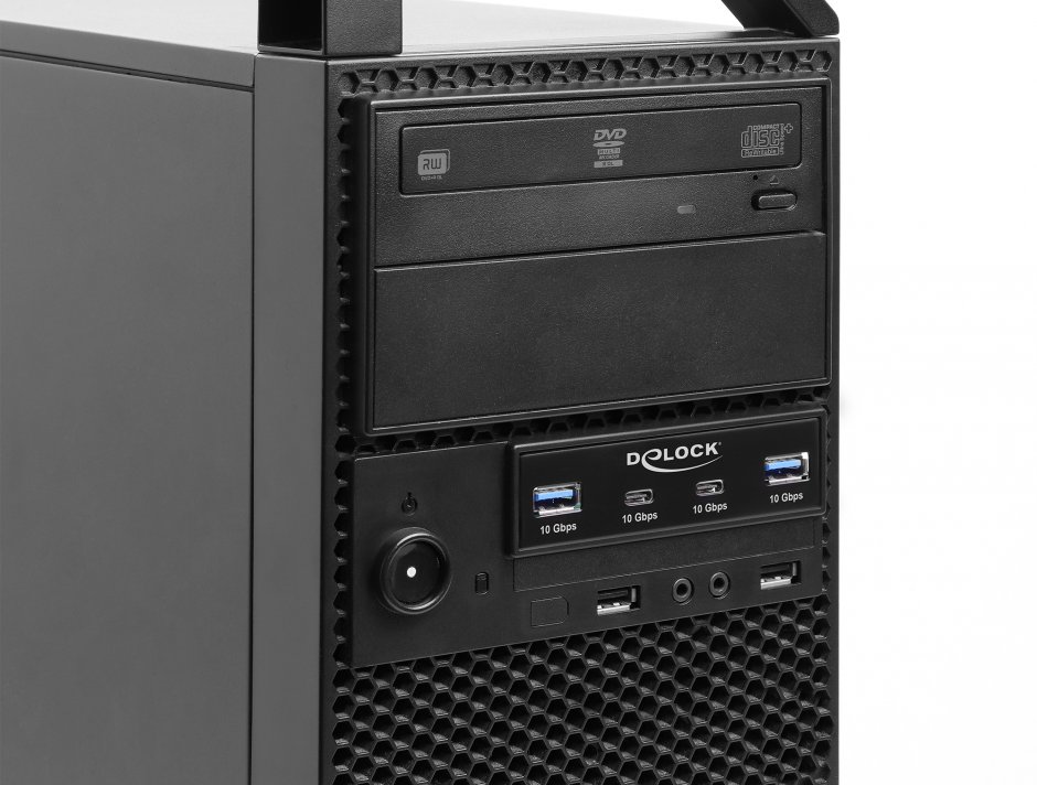 Imagine Front panel 3.5" USB 10 Gbps cu 2 x USB Type C + 2 x USB-A, Delock 64369