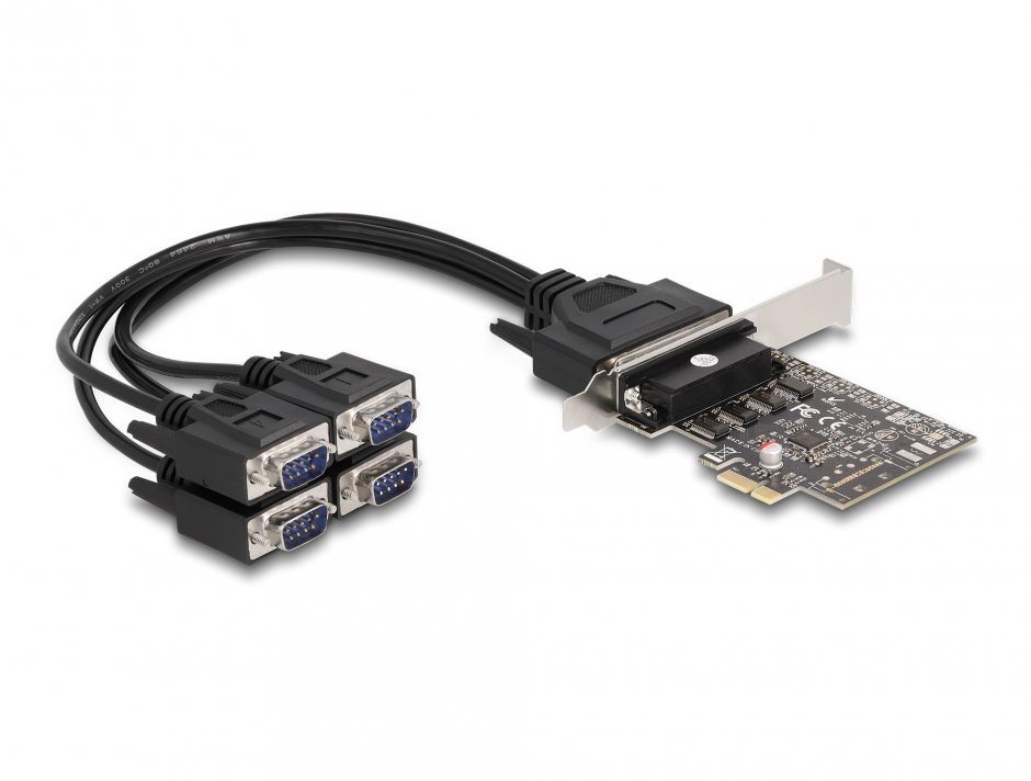 Imagine PCI Express la 4 x Serial RS-232, Delock 66324