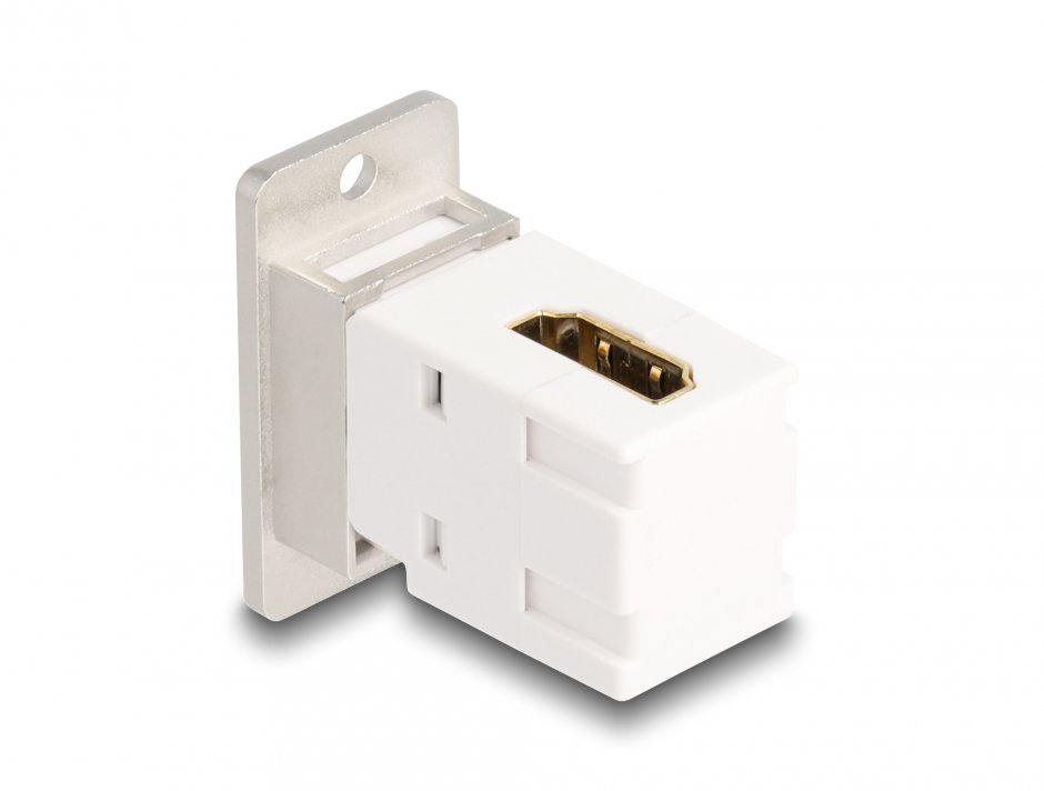 Imagine Modul HDMI M-M 8K60Hz montare panou unghi 90 grade Metalic, Delock 67167