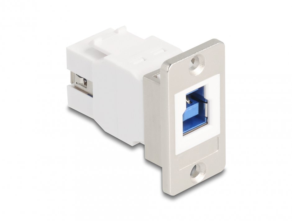Imagine Modul montare panou USB-B 5 Gbps la USB-A M-M Alb, Delock 67337