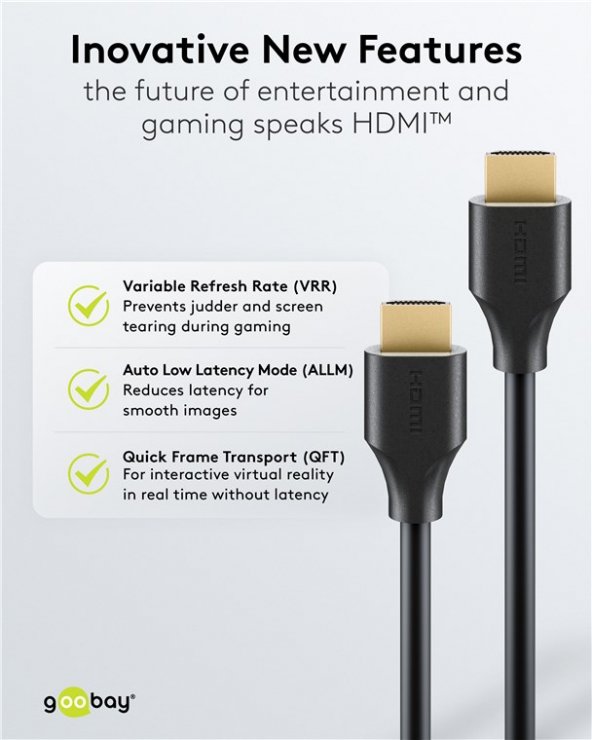 Imagine Cablu Ultra HDMI 16K60Hz/4K240Hz 2m Negru, Goobay G80094