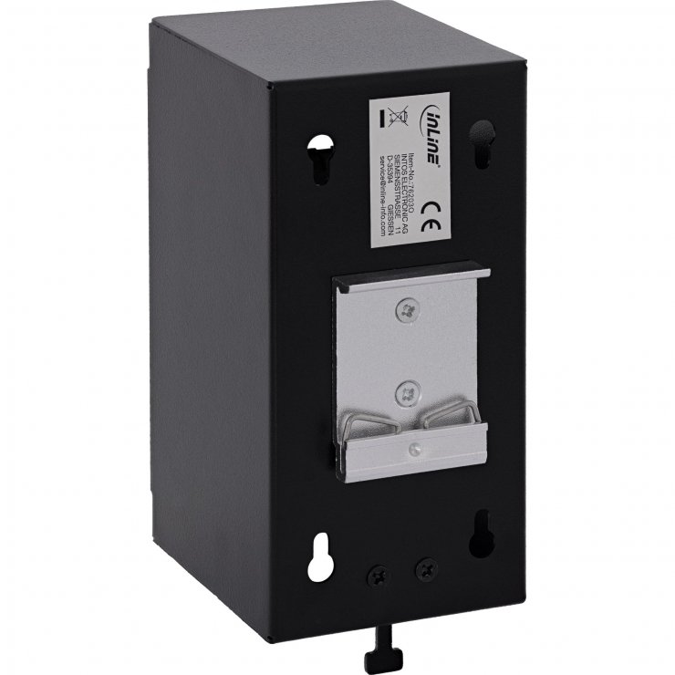 Imagine Cutie cu 6 x keystone Cat.6A montare perete/DIN rail, InLine IL76203O