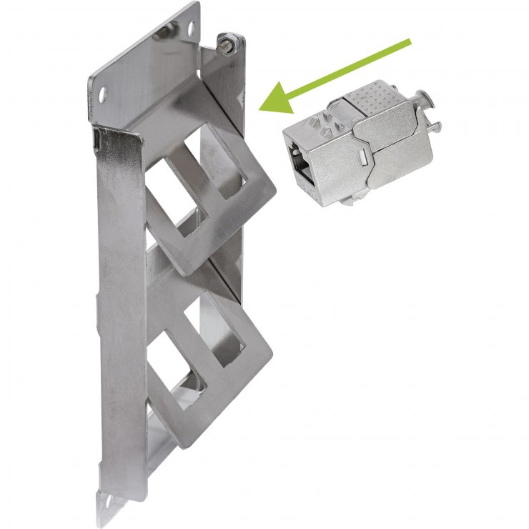 Imagine Cutie cu 6 x keystone Cat.6A montare perete/DIN rail, InLine IL76203O
