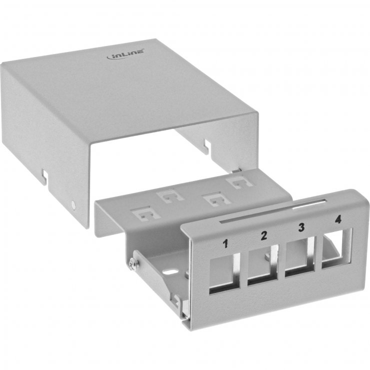 Imagine Carcasa keystone 4 x RJ45 metal Gri, Inline IL76264