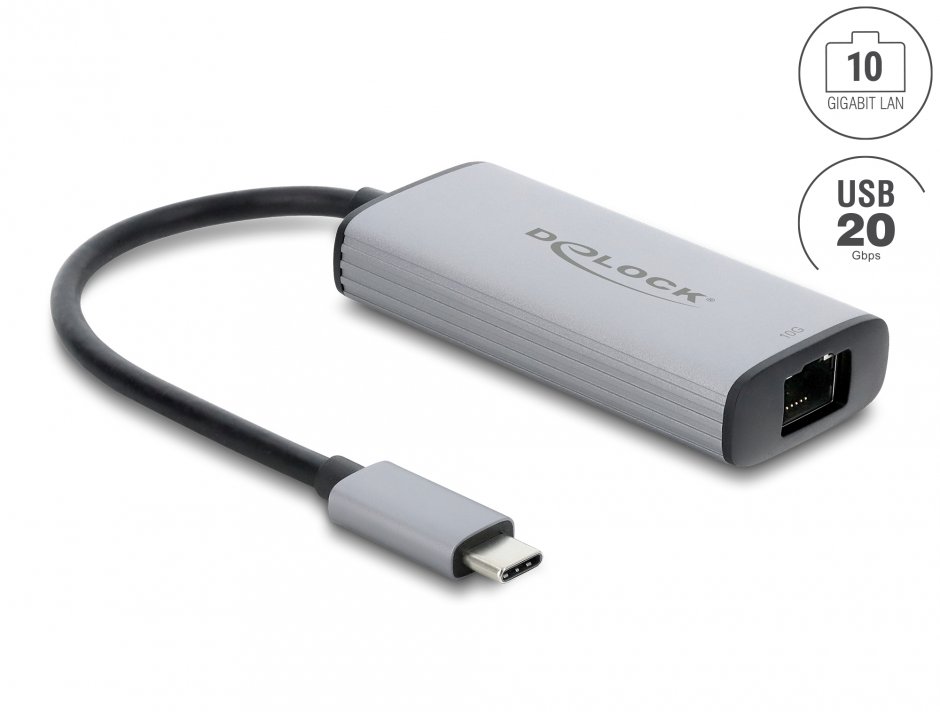 Imagine Adaptor USB type C la RJ45 10 Gigabit LAN, Delock 81590