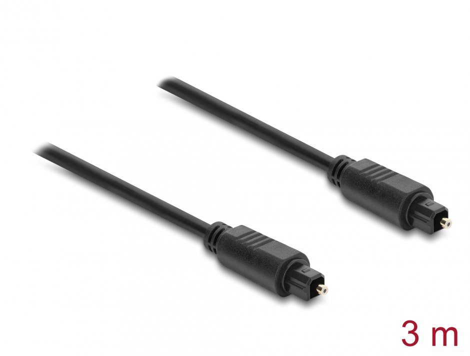 Imagine Cablu audio optic Toslink 3m negru, Delock 90926