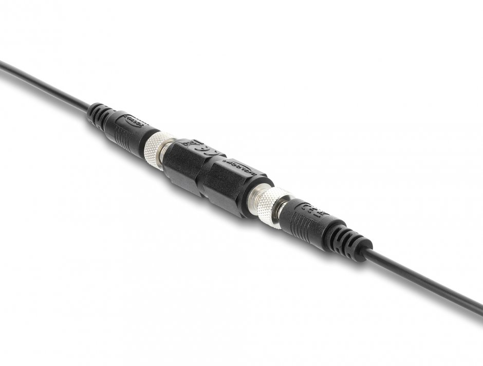 Imagine Adaptor cu filet DC 5.5 x 2.5 mm M-M, Delock 90940