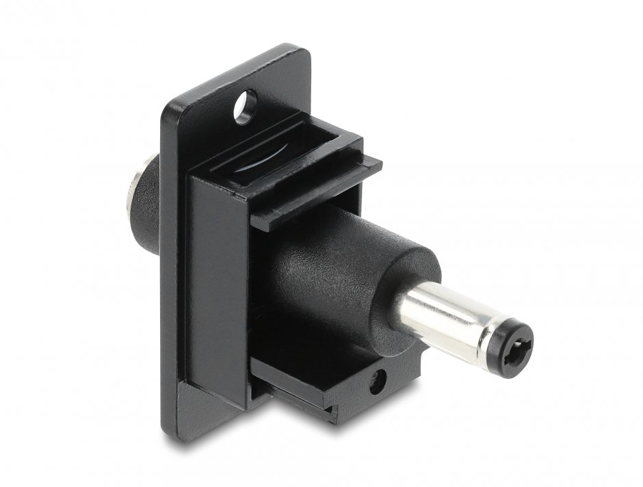 Imagine Modul alimentare DC 5.5 x 2.5 mm M-T montare panou, Delock 91121