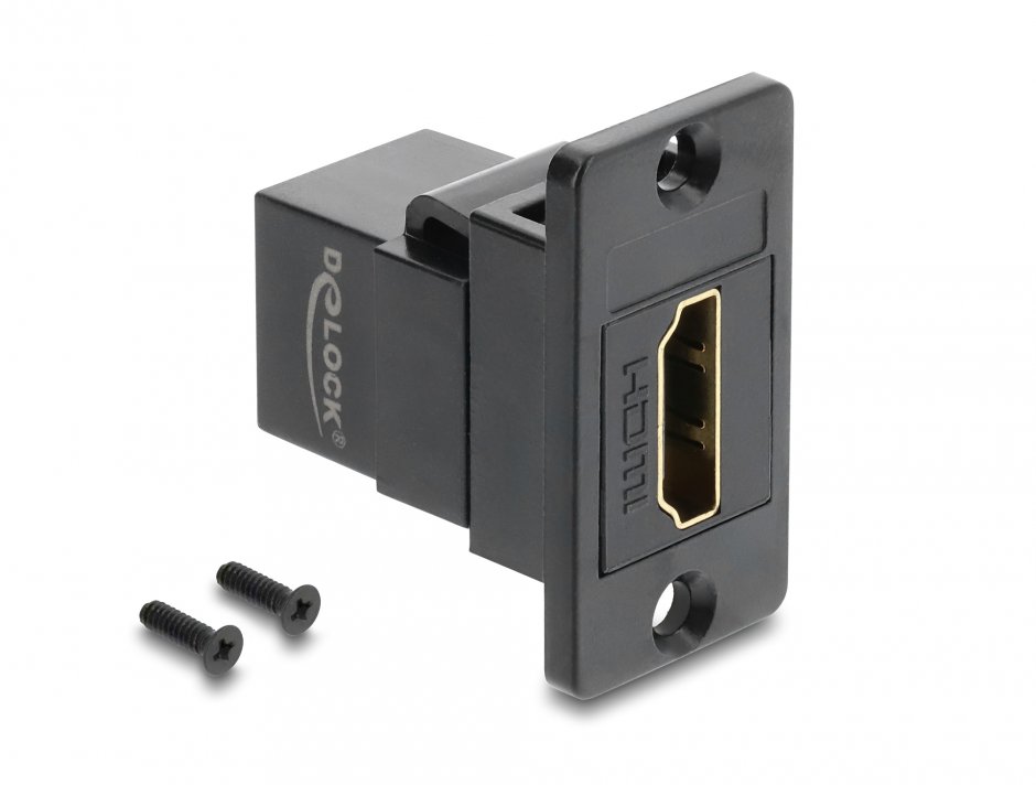 Imagine Modul HDMI M-M 4K60Hz montare panou Negru, Delock 91194