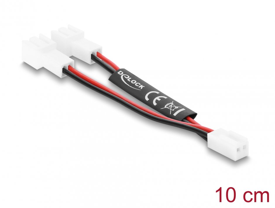 Imagine Splitter 1 x 2 pini ventilator la 2 x 2 pini M-T 10cm, Delock 91428