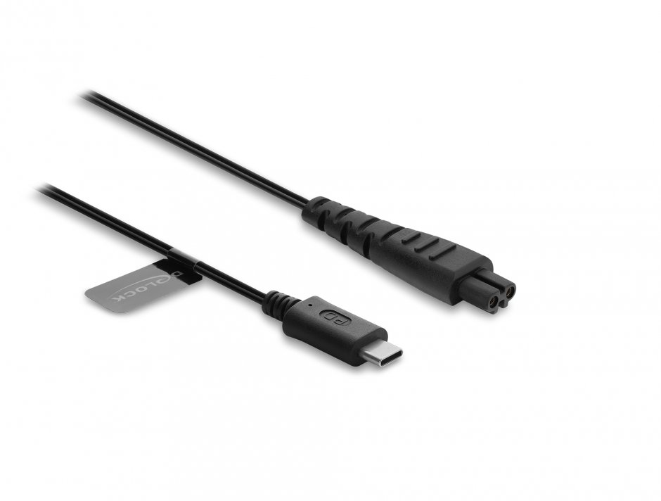 Imagine Cablu de alimentare USB type C 5V pentru aparate de ras electrice Remington HC4250, MB4200, MB6850, XR1330 1.2m, Delock 91796