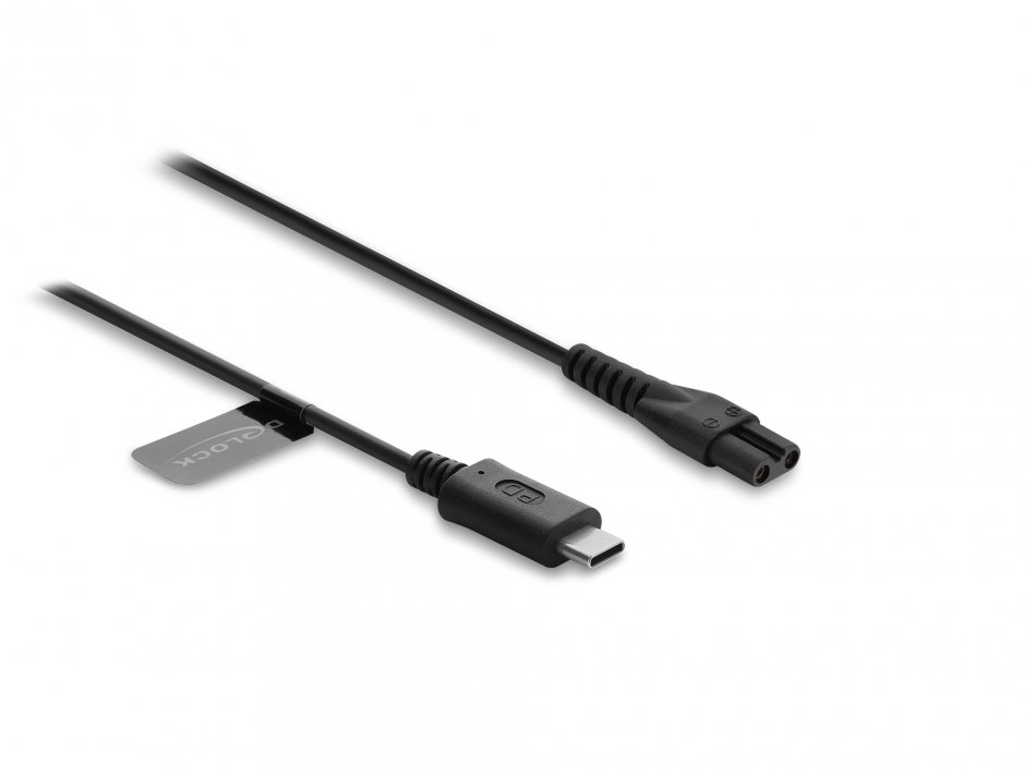 Imagine Cablu de alimentare USB type C 5V pentru aparate de ras electrice MANSCAPED 2.0 / 3.0 - 1.2m, Delock 91797