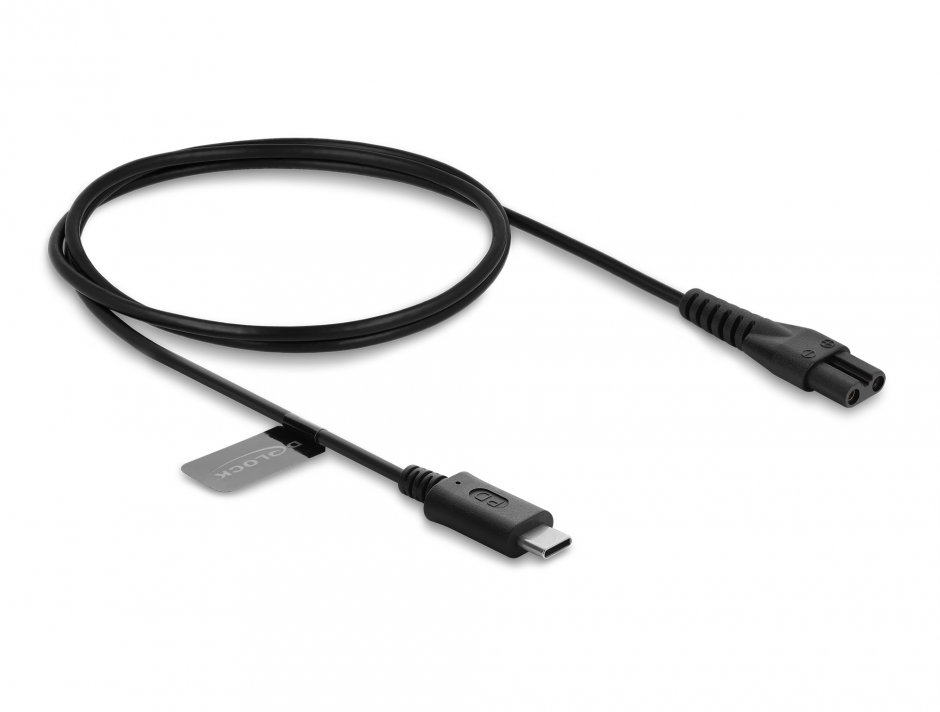 Imagine Cablu de alimentare USB type C 5V pentru aparate de ras electrice MANSCAPED 2.0 / 3.0 - 1.2m, Delock 91797