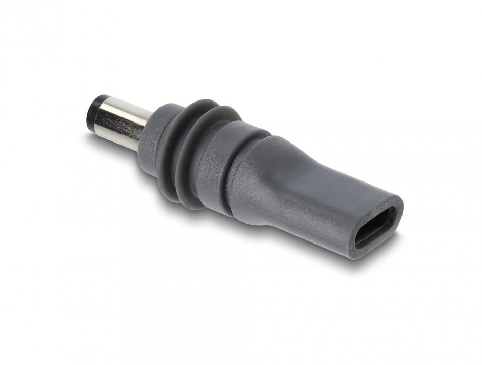 Imagine Adaptor USB Type C la DC 5.5 x 2.1 mm M-T compatibil cu Starlink Mini, Delock 91827