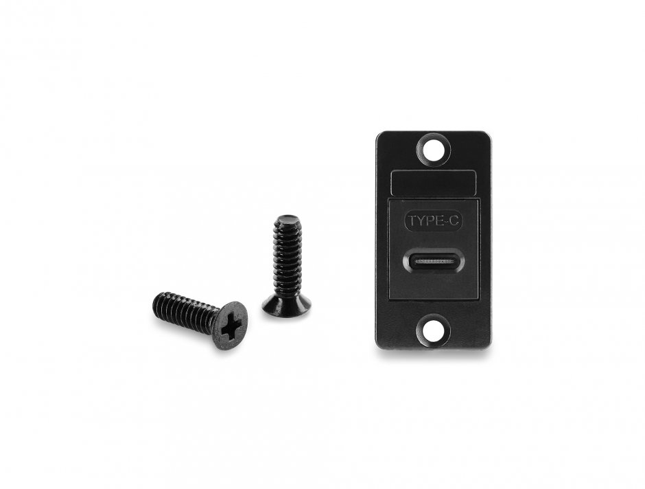 Imagine Modul panou USB 2.0 type C M-M Negru, Delock 91926