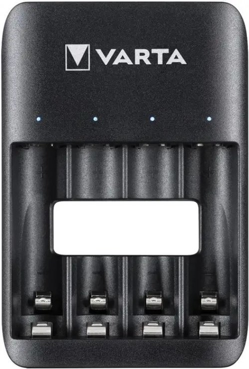 Imagine Incarcator USB pentru acumulatori AA/AAA NiMH + 4 acumulatori AA 2100mAh, Varta 57652