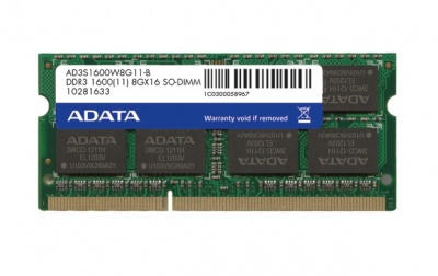 Imagine Memorie ADATA SODIMM 4GB DDR3 1600MHz Bulk, AD3S1600W4G11-B