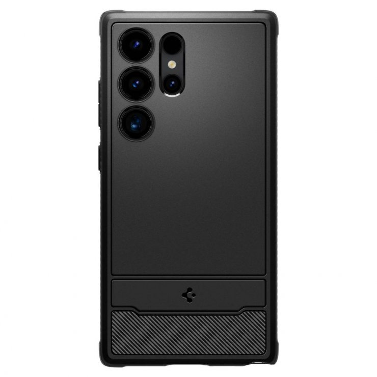 Imagine Husa pentru Samsung Galaxy S24 Ultra Matte Negru, Spigen Rugged Armor
