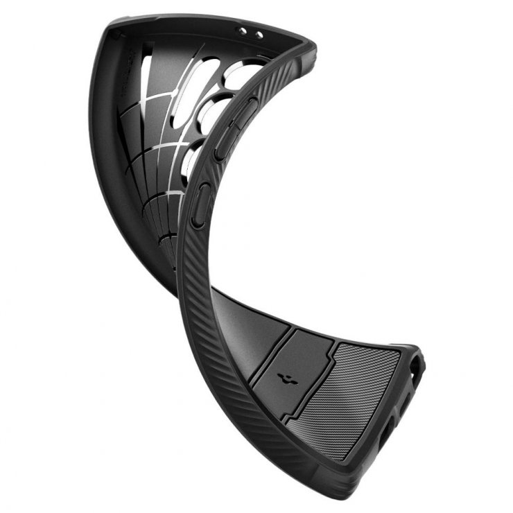 Imagine Husa pentru Samsung Galaxy S24 Ultra Matte Negru, Spigen Rugged Armor