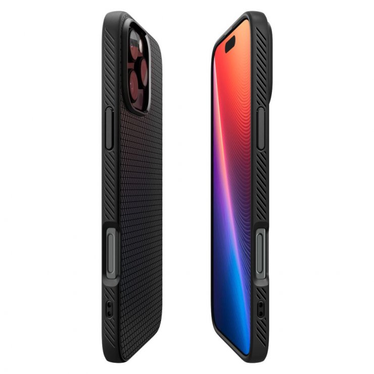Imagine Husa pentru iPhone 16 Pro Matte Negru, Spigen Liquid Air