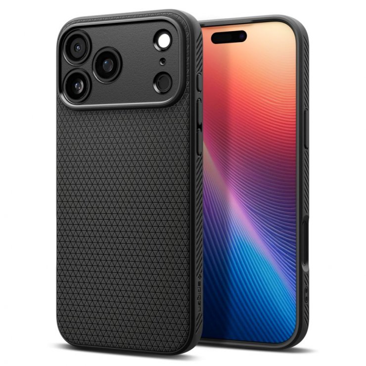 Imagine Husa pentru iPhone 17 Pro Matte Negru, Spigen Liquid Air