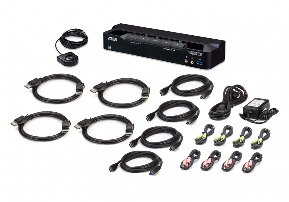 Imagine Switch KVMP 4 porturi DisplayPort 8K60Hz/4K240Hz USB 3.0, ATEN CS1924A