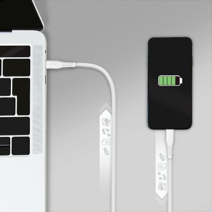 Imagine Cablu micro USB 2.0 la USB type C T-T 0.3m Alb, Logilink CU0240