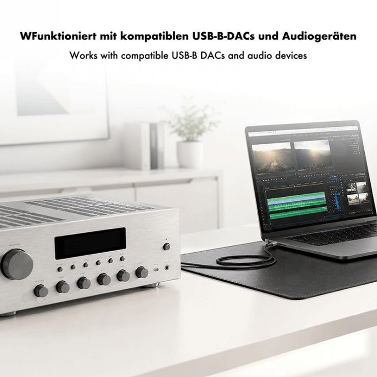 Imagine Cablu USB 2.0 type C la USB-B T-T 3m Negru, Logilink CU0516